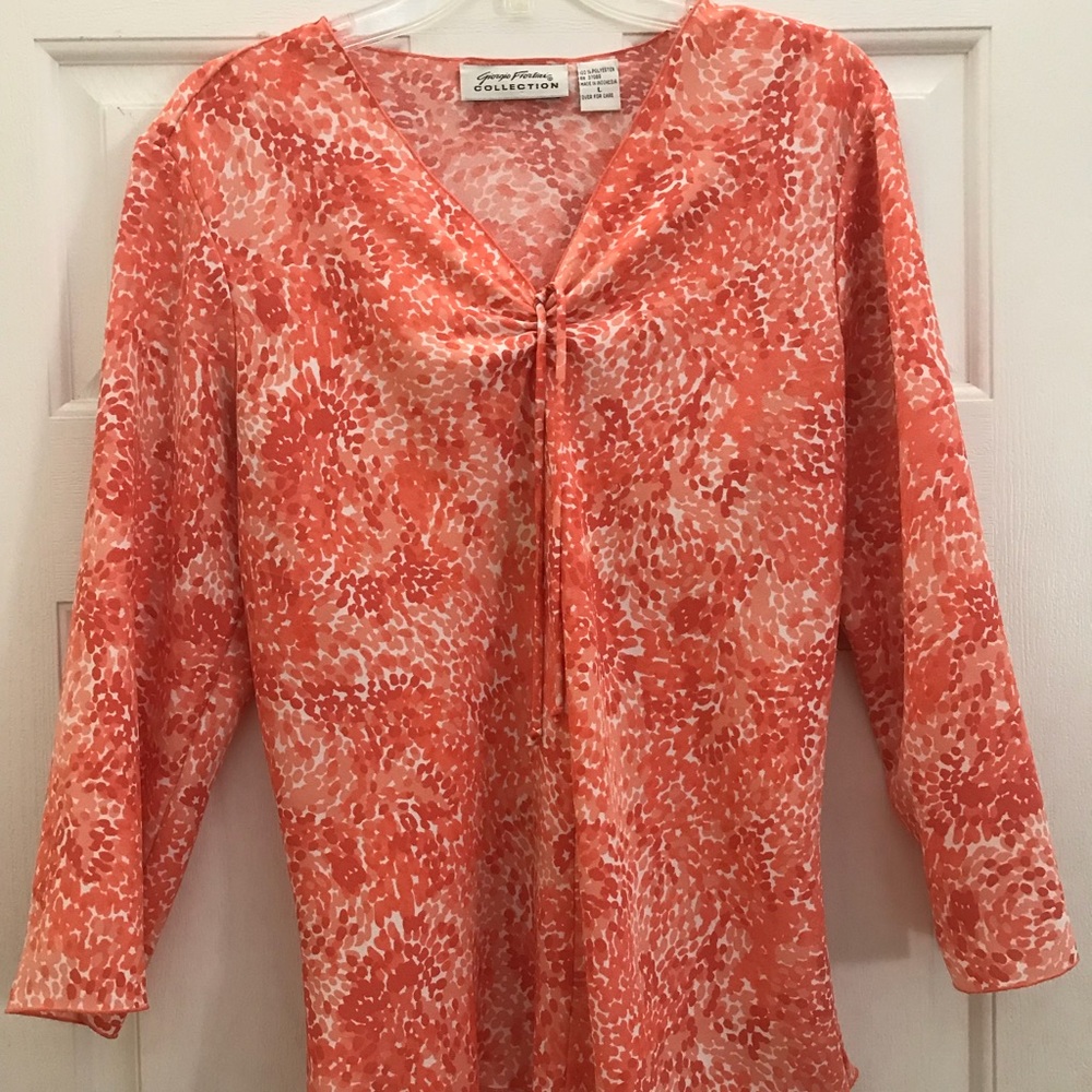 Orange Pattern Blouse